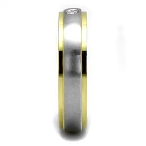 Green Rings CJE2938 Wholesale Mens Stainless Steel TwoTone IP Gold Clear AAA Grade CZ Ring Green Rings CJE2938 Wholesale Mens Stainless Steel TwoTone IP Gold Clear AAA Grade CZ Ring