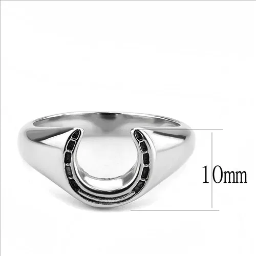 Green Rings CJE3619 Wholesale Mens Stainless Steel Horseshoe Ring Green Rings CJE3619 Wholesale Mens Stainless Steel Horseshoe Ring