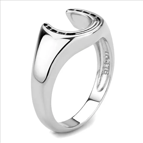 Green Rings CJE3619 Wholesale Mens Stainless Steel Horseshoe Ring Green Rings CJE3619 Wholesale Mens Stainless Steel Horseshoe Ring