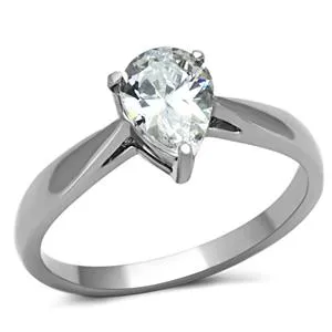Green Rings CJG2620 Stainless Steel AAA Grade CZ Ring