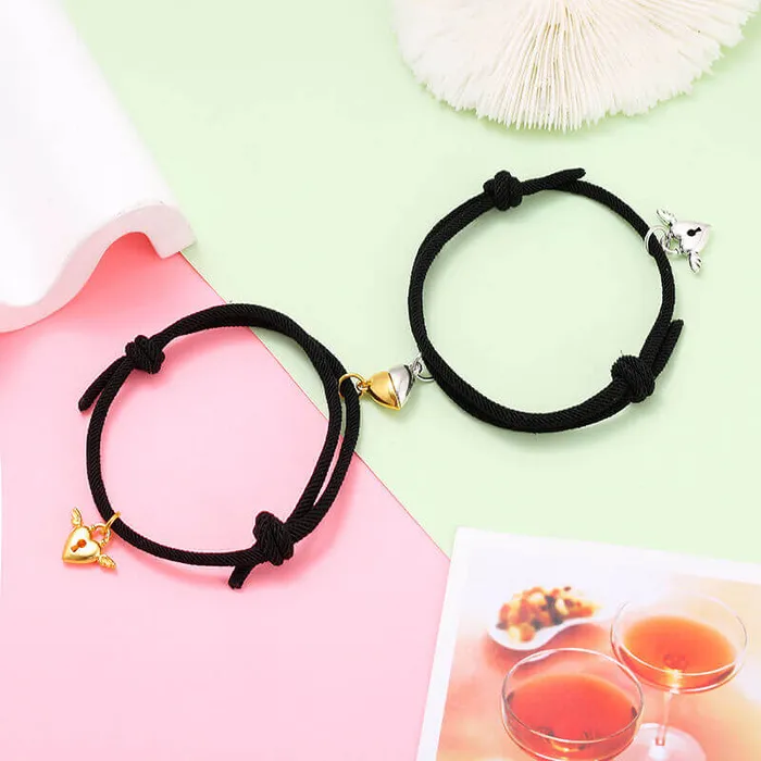 Half Heart Bracelets for Couples worldnetgifts Necklaces