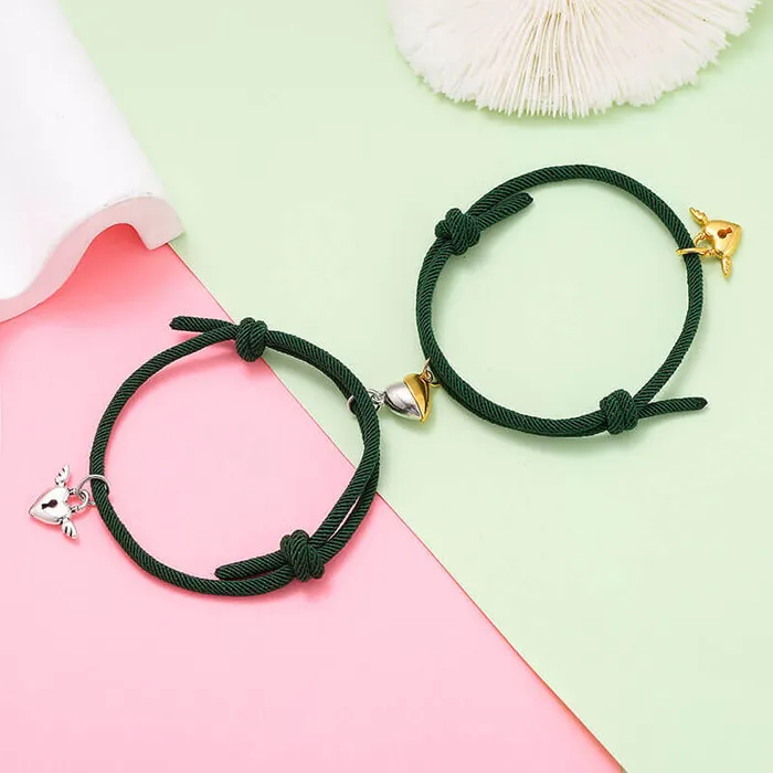 Half Heart Bracelets for Couples worldnetgifts Necklaces