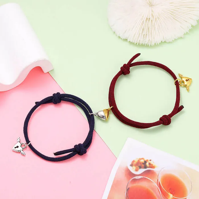 Half Heart Bracelets for Couples worldnetgifts Necklaces