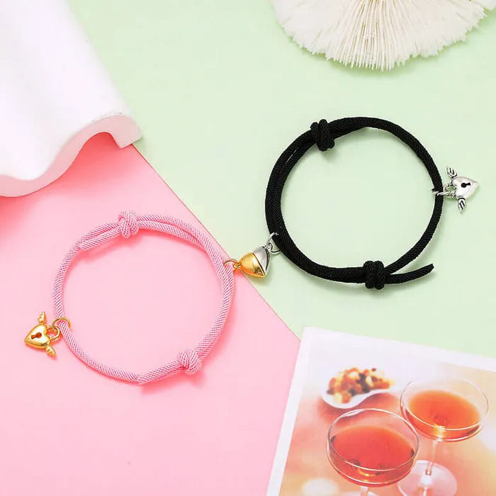 Half Heart Bracelets for Couples worldnetgifts Necklaces