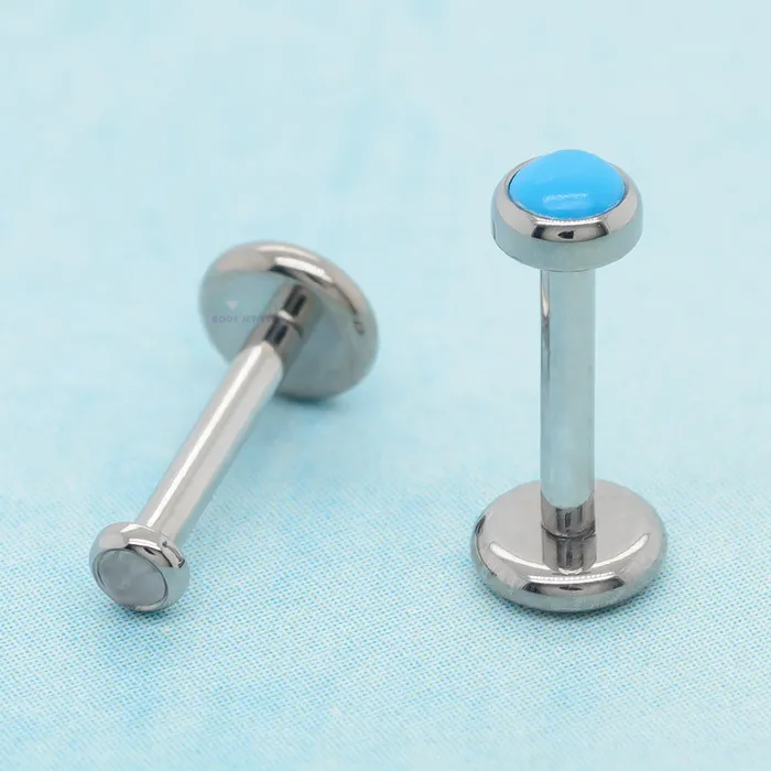 Industrial Strength IS Earrings 4mm BezelSet Natural Stone on Flatback