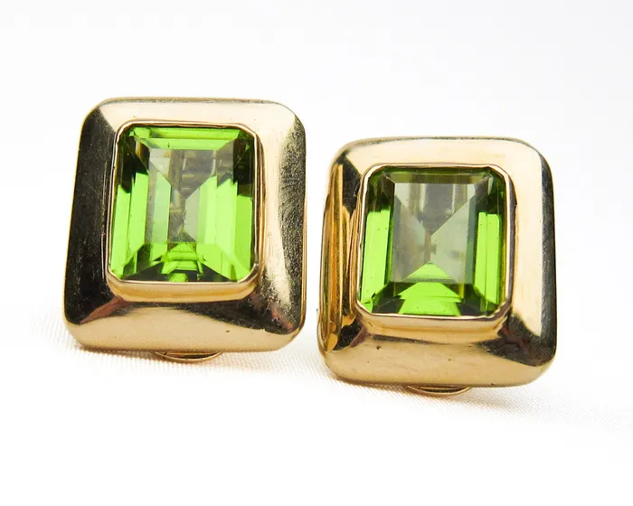 Isadoras C Earrings Circa 1970 Peridot Earrings