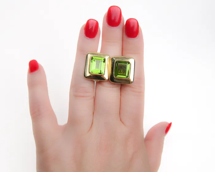 Isadoras C Earrings Circa 1970 Peridot Earrings