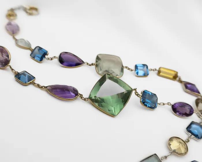 Isadoras LD Necklaces Midcentury MultiGemstone Necklace