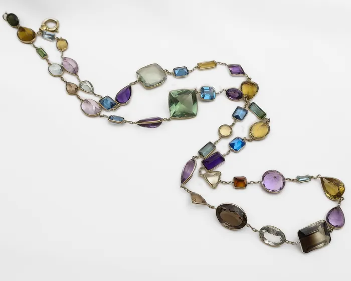 Isadoras LD Necklaces Midcentury MultiGemstone Necklace