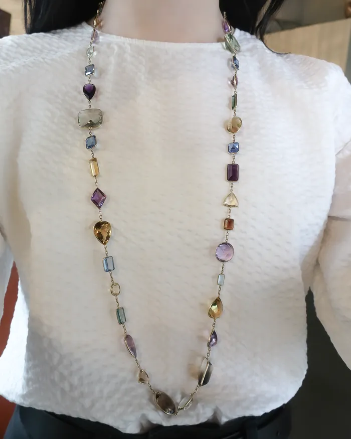 Isadoras LD Necklaces Midcentury MultiGemstone Necklace