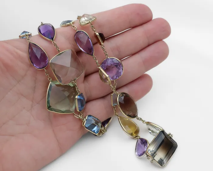Isadoras LD Necklaces Midcentury MultiGemstone Necklace