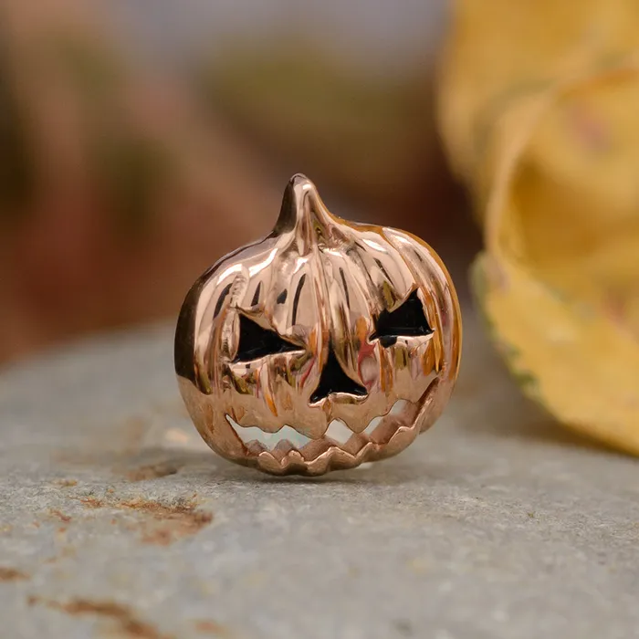 Jack O Lantern Threaded End in Gold Body Vision BVLA Earrings