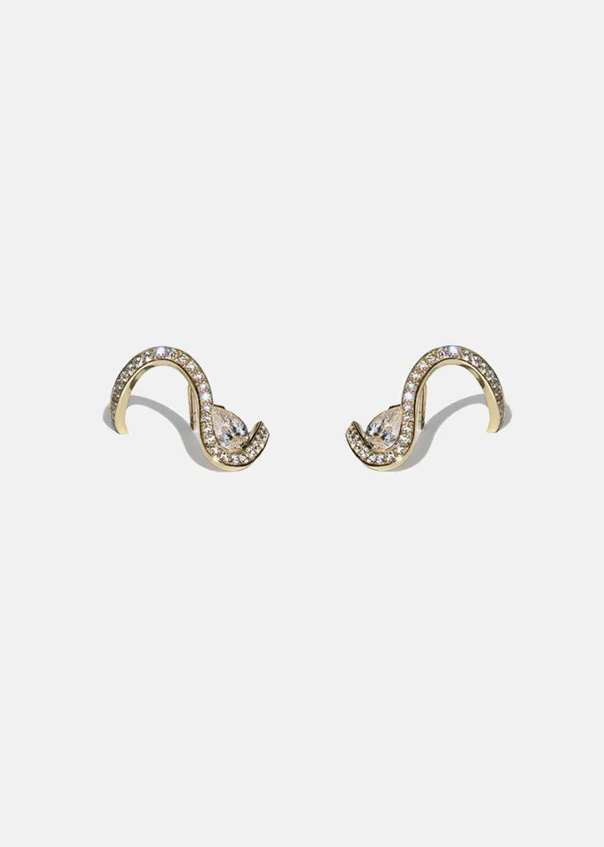 KATKIMfinejewelry Diamond Trace Pav Earring Earrings