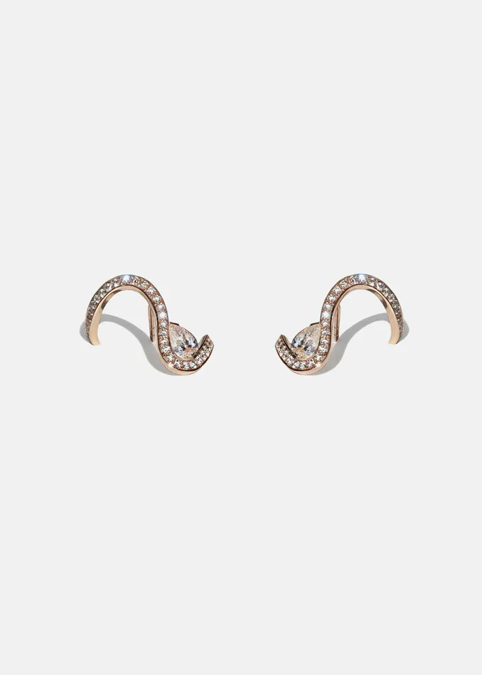 KATKIMfinejewelry Diamond Trace Pav Earring Earrings