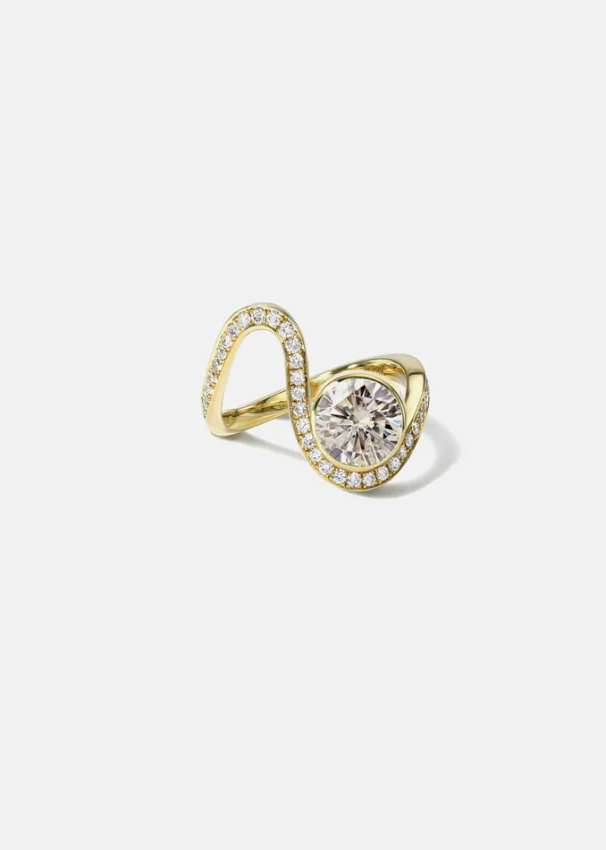 KATKIMfinejewelry Rings Brilliant Round Diamond Trace Pav Ring