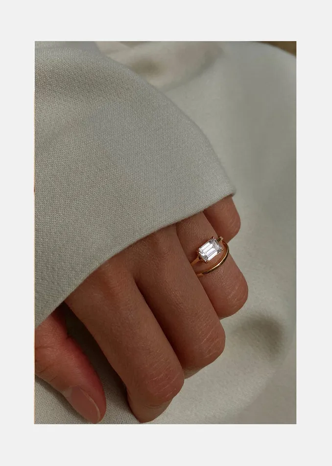 KATKIMfinejewelry Rings Emerald Sunset Ring