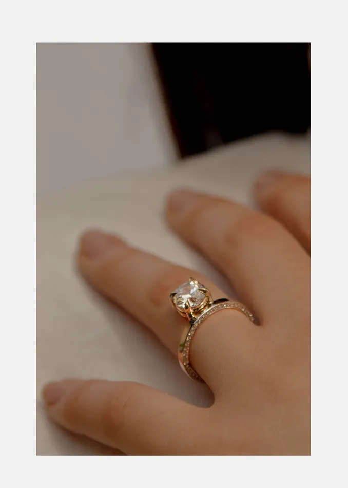 KATKIMfinejewelry Rings Floating Diamond Oasis Ring