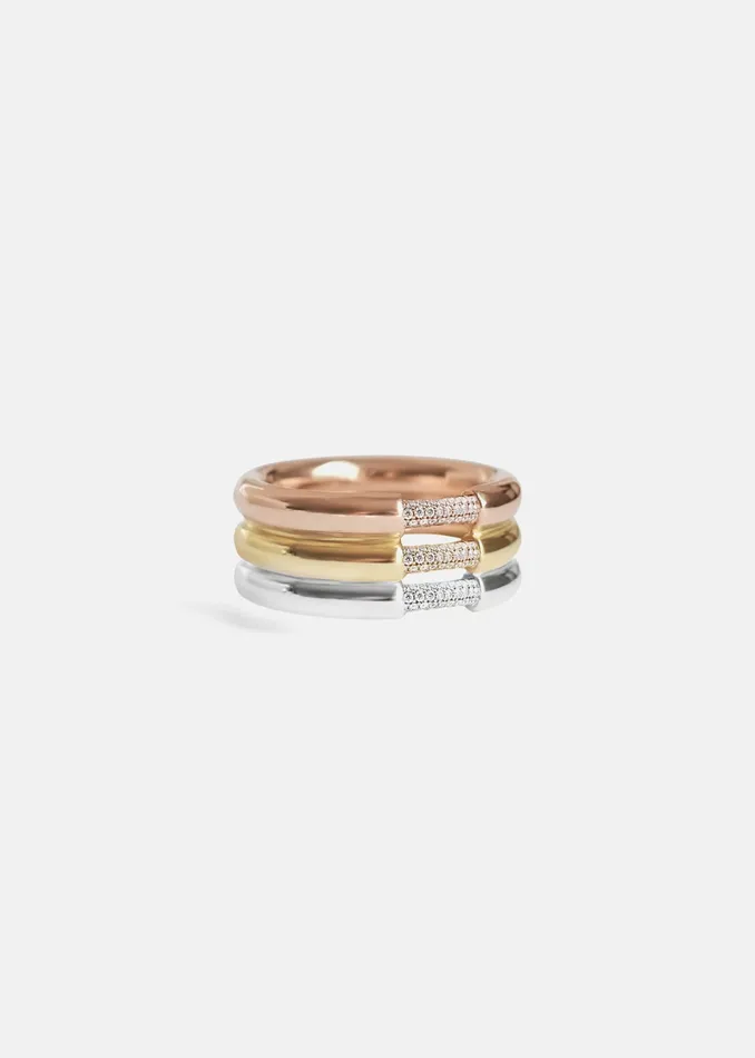 KATKIMfinejewelry Rings Grande Cerr TriTone Ring