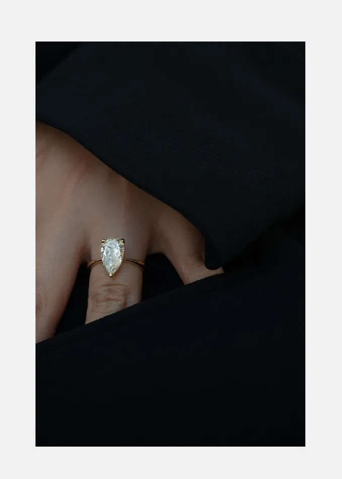KATKIMfinejewelry Rings ternal Pear Diamond Ring