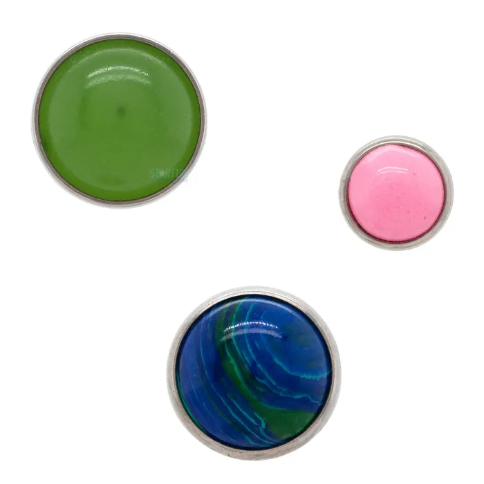 LeRoi Rings threadless 5mm Bezel Set End with Stone Cabochon