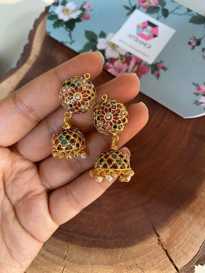 Mini Sona Moti Jhumki attrangi Earrings
