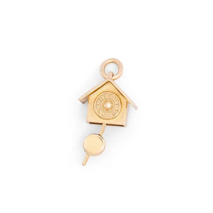 Movable Wall Clock 14k Gold Charm Vintage Earrings