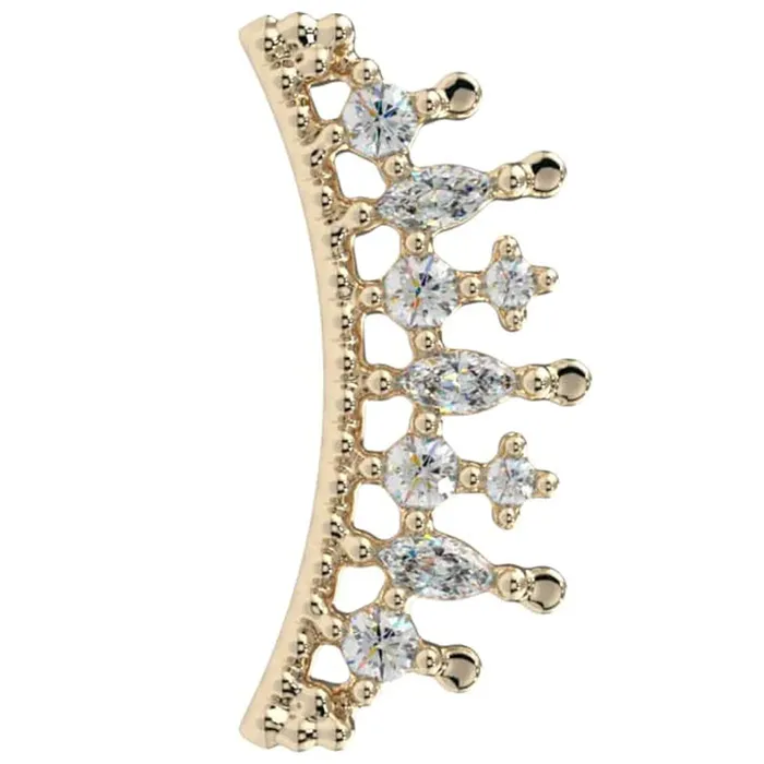 Necklaces Anastasia Threaded End in Gold Platinum with CZs Kiwi Diamond