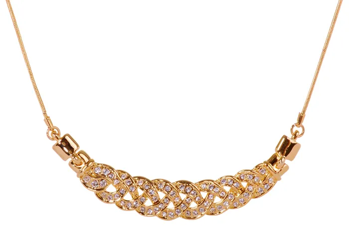 Necklaces Red N7191 18K Gold Swarovski Knot Pendant Necklace Crystal