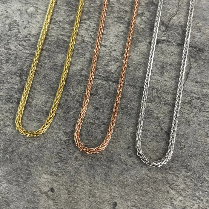 Necklaces Saints Gold 20MM Wheat Chain