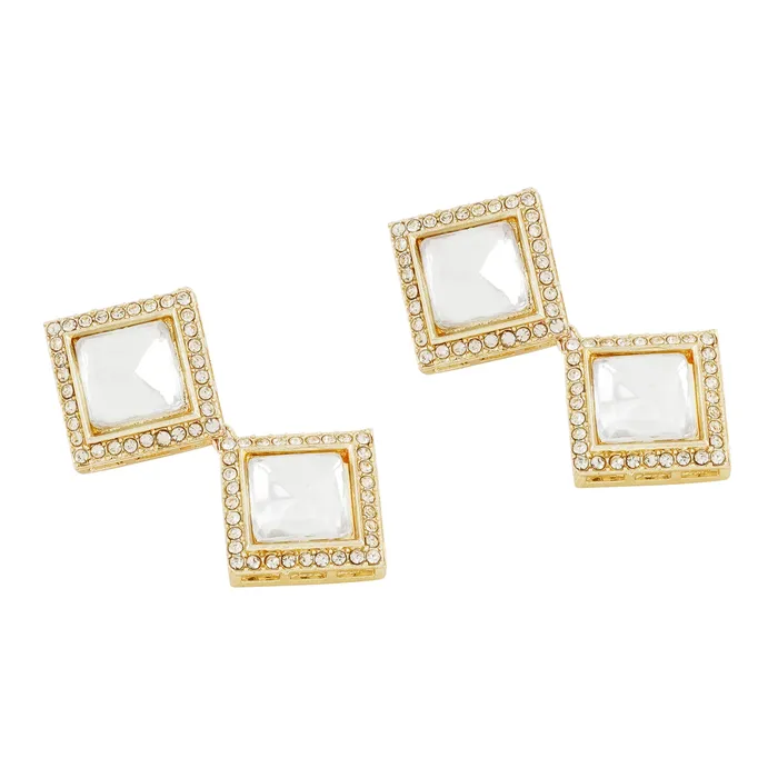 Necklaces Teejh Moksha Light Gold Uncut Stone Necklace Set Teejh