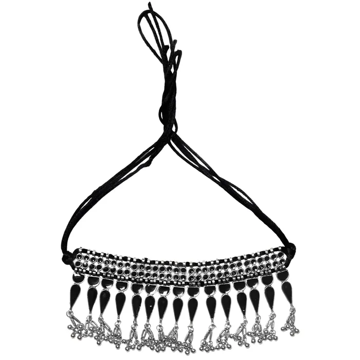 Necklaces Teejh Teejh Adhira Black Silver Oxidised Choker Necklace