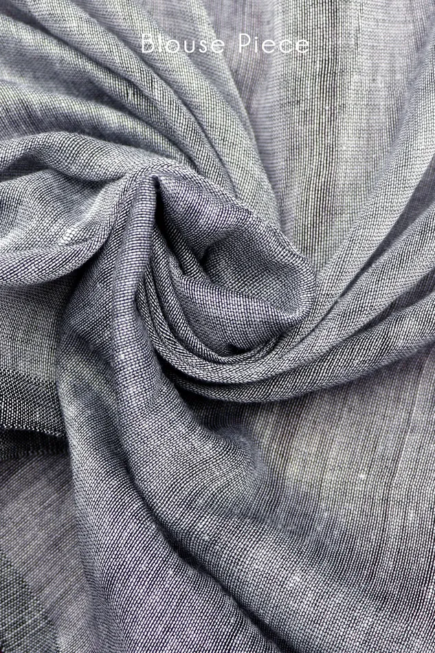 Necklaces Teejh Teejh Raisin Purple and Grey Mulmul Cotton Saree