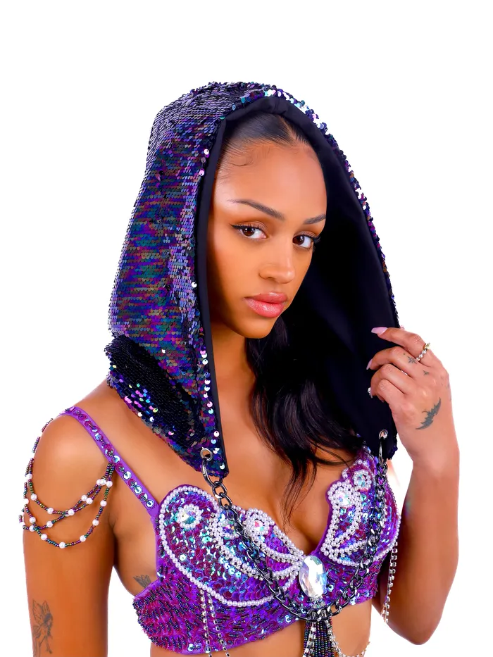 Necklaces THE LUMI SHOP Amethyst Sequin Hood