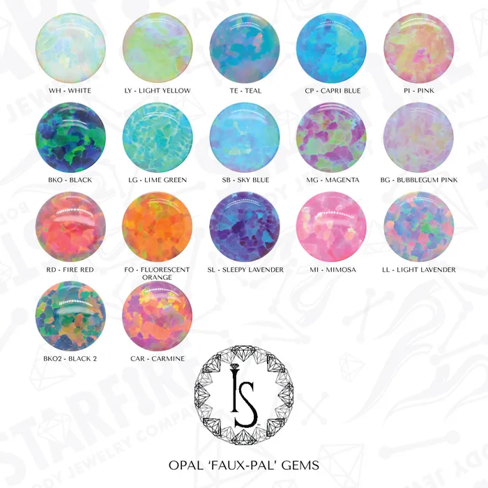 Odyssey Clicker 7 with Opals 14 ga 14 post Industrial Strength IS Necklaces