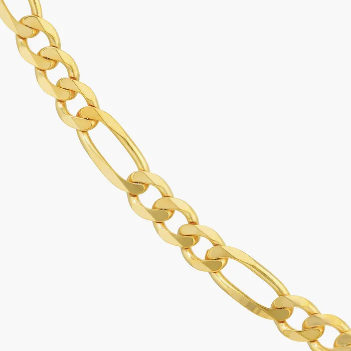 Proclamation Jewelry 8mm Figaro Chain 14k Yellow Gold Necklaces