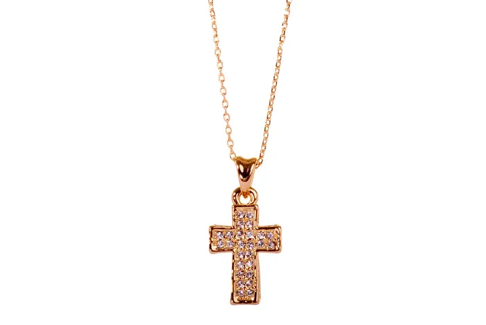 Red Necklaces N7182 18K Gold Plated Swarovski Crystal Pave Cross Pendant Necklace Red Necklaces N7182 18K Gold Plated Swarovski Crystal Pave Cross Pendant Necklace