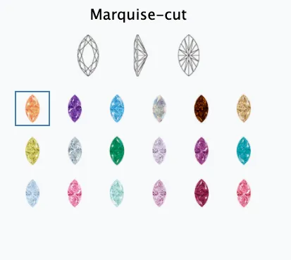 Rings Anatometal Marquise Eyelets with BrilliantCut Gems Lavender