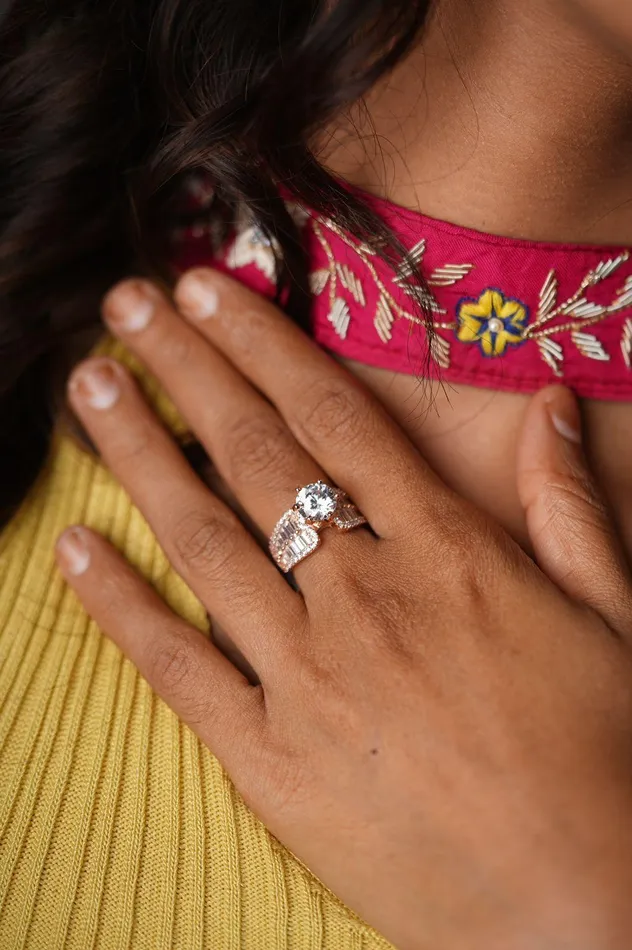 Rings attrangi1 Khaleesi Baguette Wing Ring