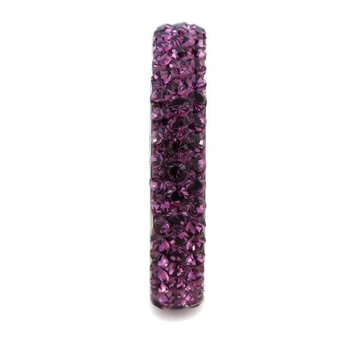 Rings CJ3541 Wholesale Womens Stainless Steel Top Grade Crystal Amethyst Infinite Sparkle Ring Green Rings CJ3541 Wholesale Womens Stainless Steel Top Grade Crystal Amethyst Infinite Sparkle Ring Green