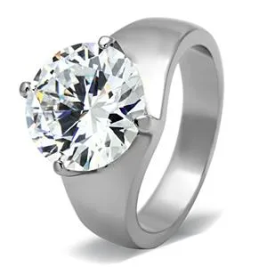 Rings CJG2625 Stainless Steel AAA Grade CZ Ring Green