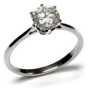 Rings Green CJ7715OS Wholesale Stainless Steel Prong Set Solitaire Round CZ Ring Rings Green CJ7715OS Wholesale Stainless Steel Prong Set Solitaire Round CZ Ring