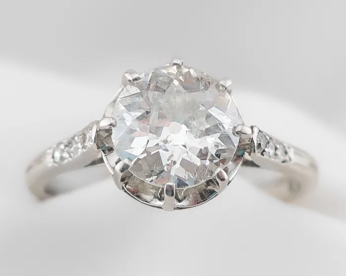 Rings Isadoras R Art Deco 134Carat Diamond Solitaire