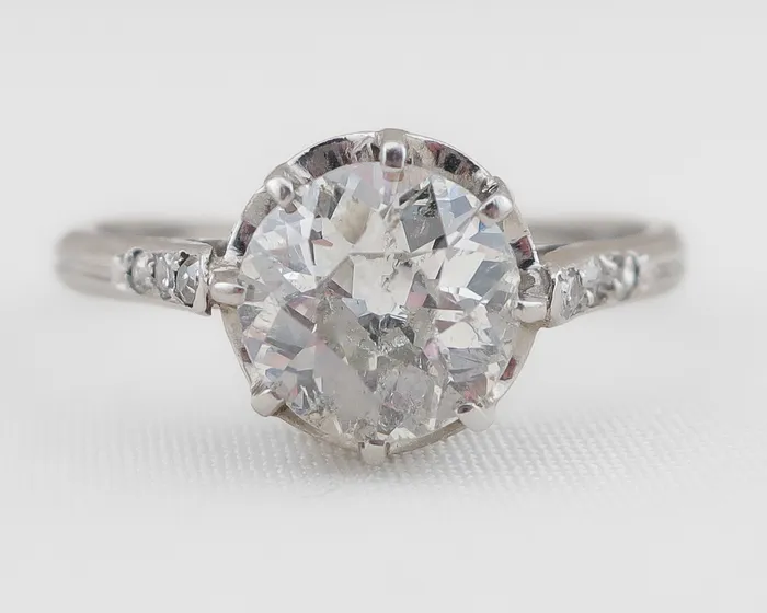 Rings Isadoras R Art Deco 134Carat Diamond Solitaire