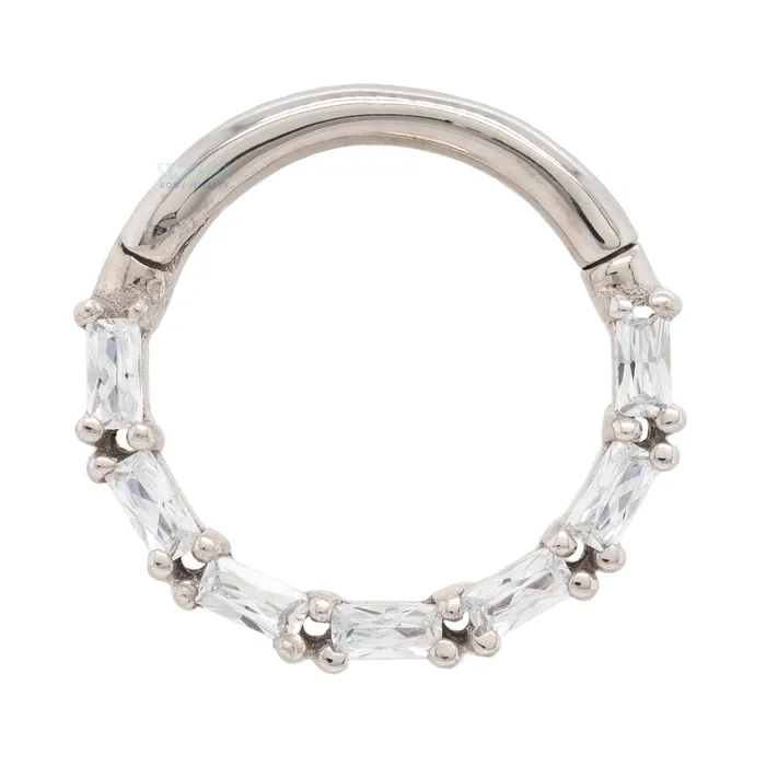 Rings Loved Hinge Ring Clicker in Gold with CZs Buddha Jewelry Organics