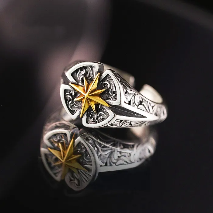 Rings Polaris Retro Mens Adjustable Ring Free
