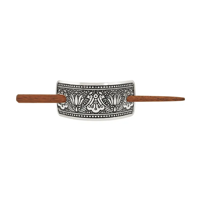 Rings Teejh Maryam Silver lossy Bun Stick Teejh