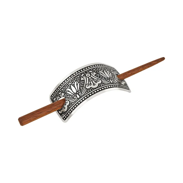 Rings Teejh Maryam Silver lossy Bun Stick Teejh