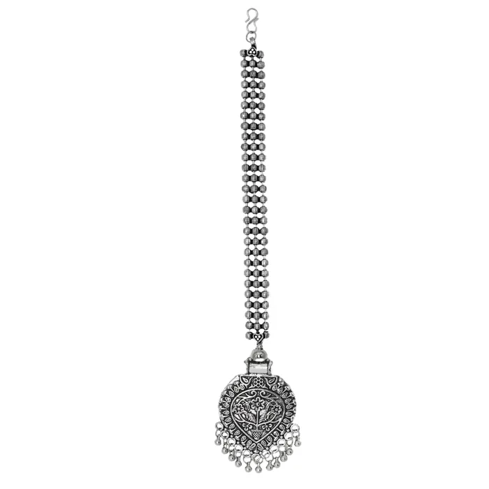 Rings Teejh Teejh Adeela Silver Oxidised Maang Tika Rings Teejh Teejh Adeela Silver Oxidised Maang Tika