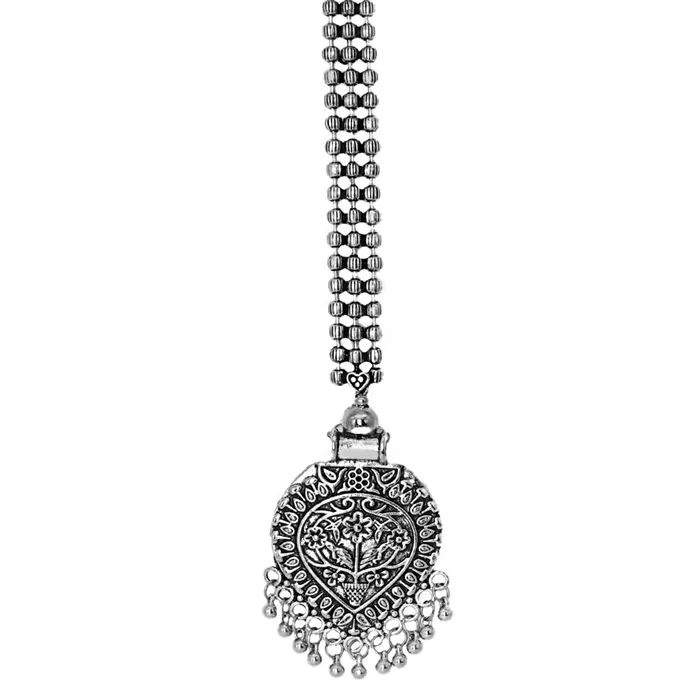 Rings Teejh Teejh Adeela Silver Oxidised Maang Tika Rings Teejh Teejh Adeela Silver Oxidised Maang Tika