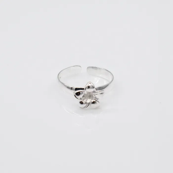 rosamarianas Rings 925 Sterling Silver Tasi Single Plumeria Toe Ring